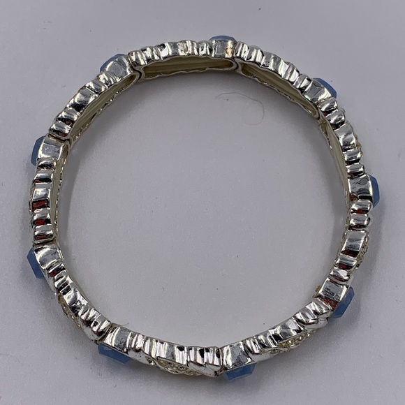 Rhinestone Faceted Moonstone Bracelet Adjustable - Picture 4 of 4